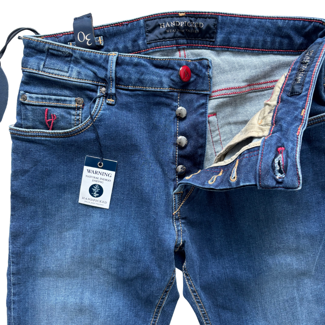 Handpicked Ravello Slim Fit Jeans (Navy Blue) (New)