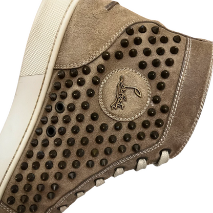 Christian Louboutin Louis Spike High Top Sneakers (Beige)