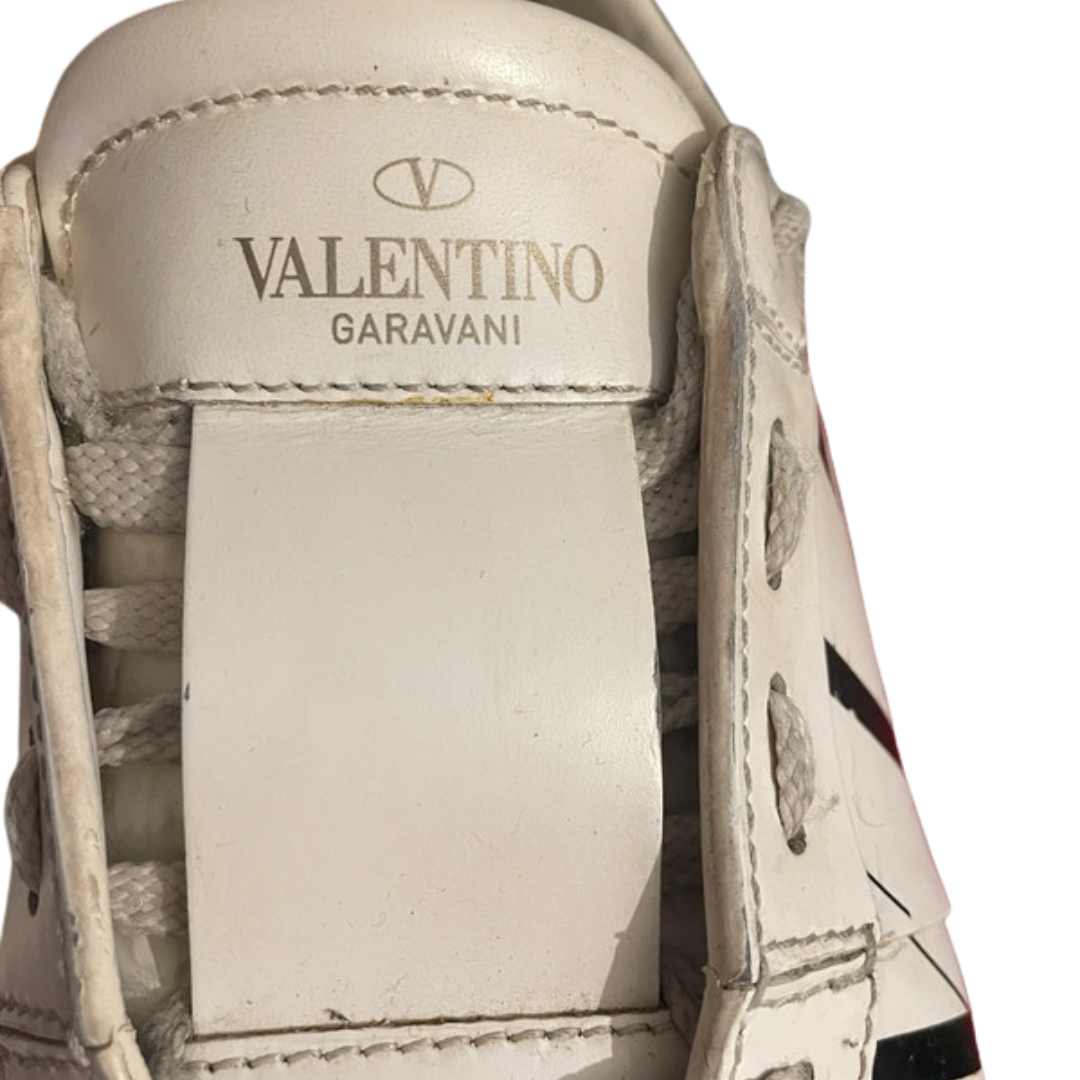 Valentino Garavani Open VLTN Sneakers (White Black) (Womens)
