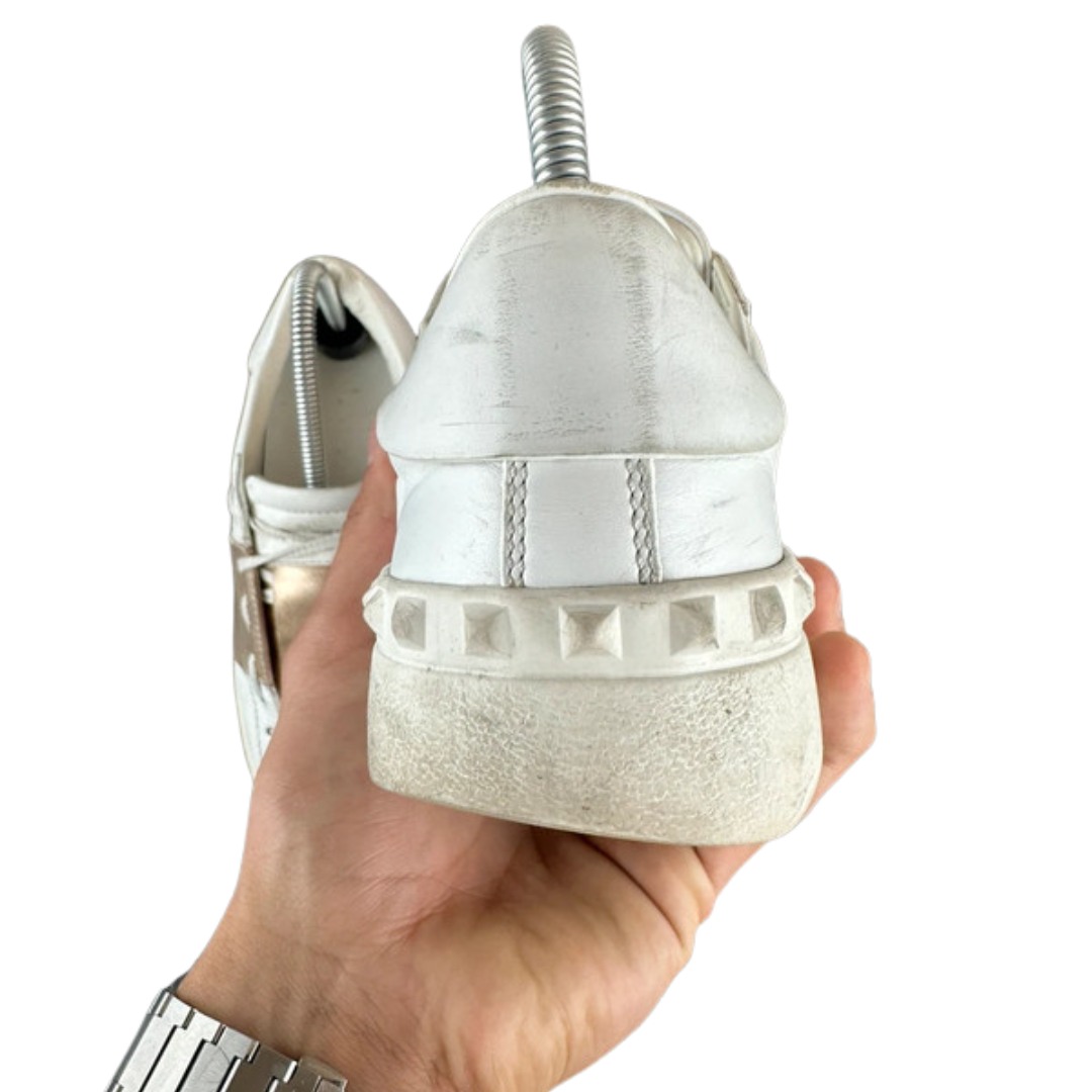 Valentino Garavani Open Sneakers (White Gold) (Women's)