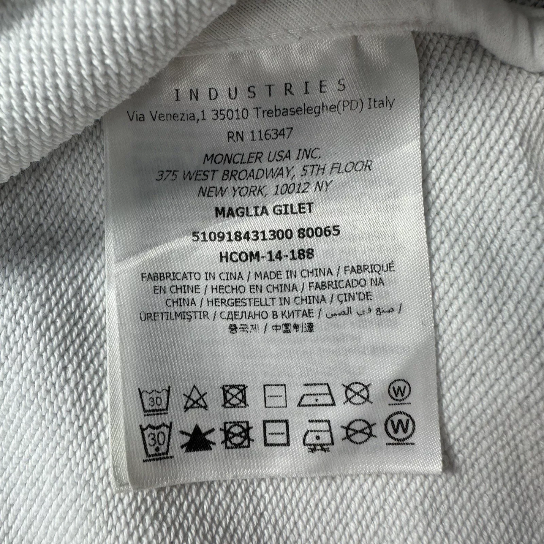 Moncler Maglia Gilet Vest (White)
