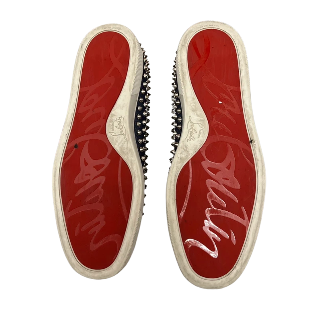 Christian Louboutin Louis Spike Loafer Sneakers (Navy Denim)