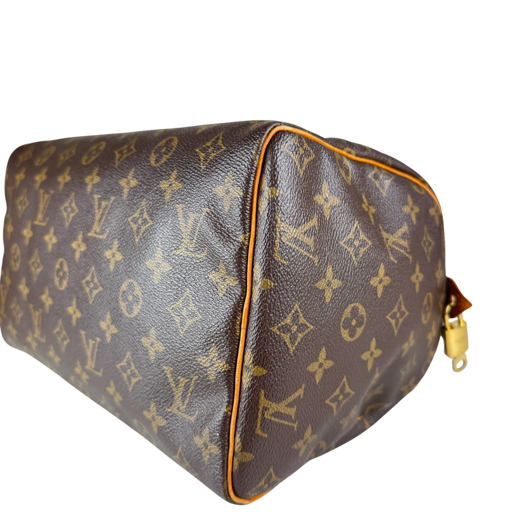 Louis Vuitton Speedy 30 Monogram Handbag (Brown) (Vintage)
