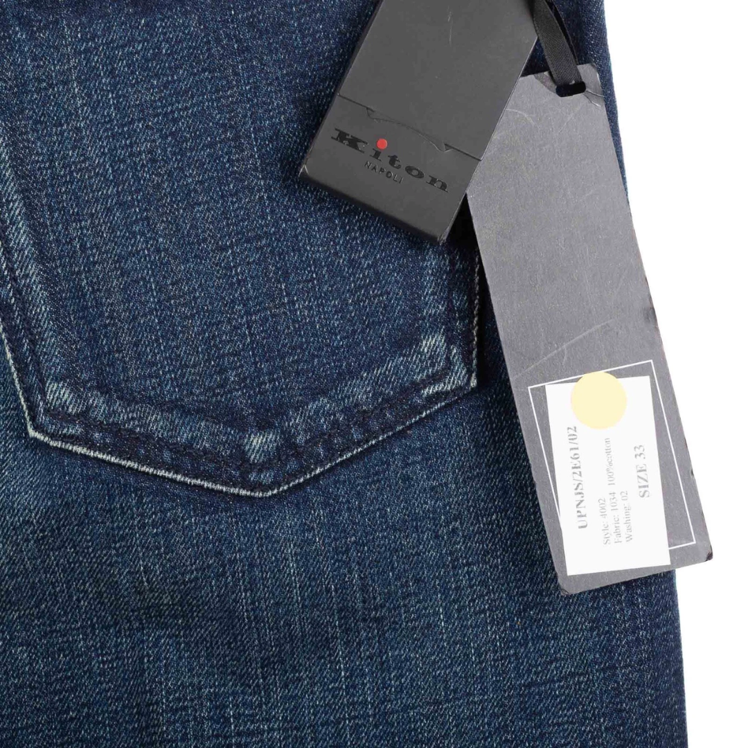 Kiton Napoli Slim Fit Jeans (Navy) (New)