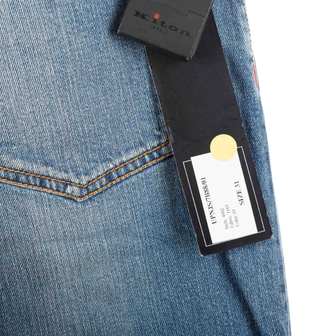 Kiton Napoli Slim Fit Jeans (Blue) (New)