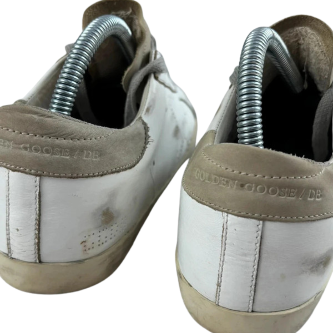 Golden Goose Superstar Sneakers (White Beige) (Women's)