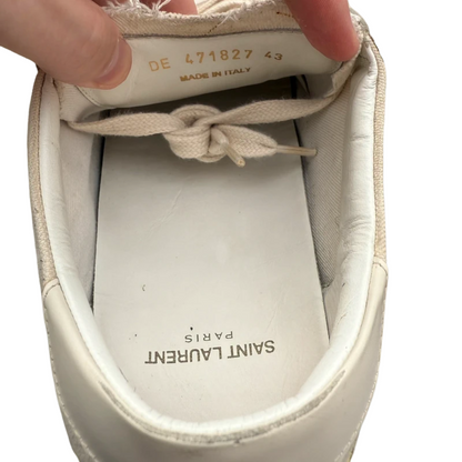 Saint Laurent SL 06 Distressed Sneakers (White)