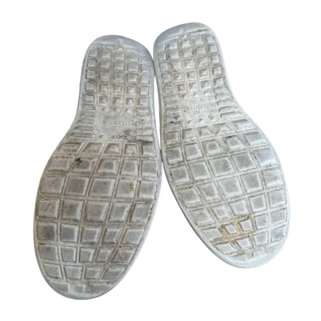 Valentino Open Sneakers (White Burgundy)