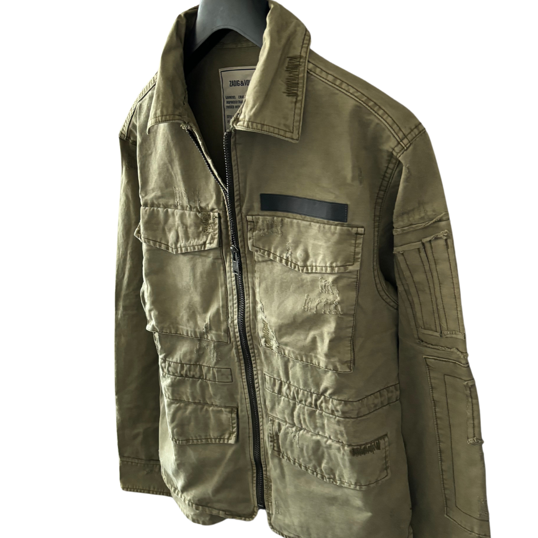 Zadig & Voltaire Field Jacket (Military Green) (Distressed Design) (New)