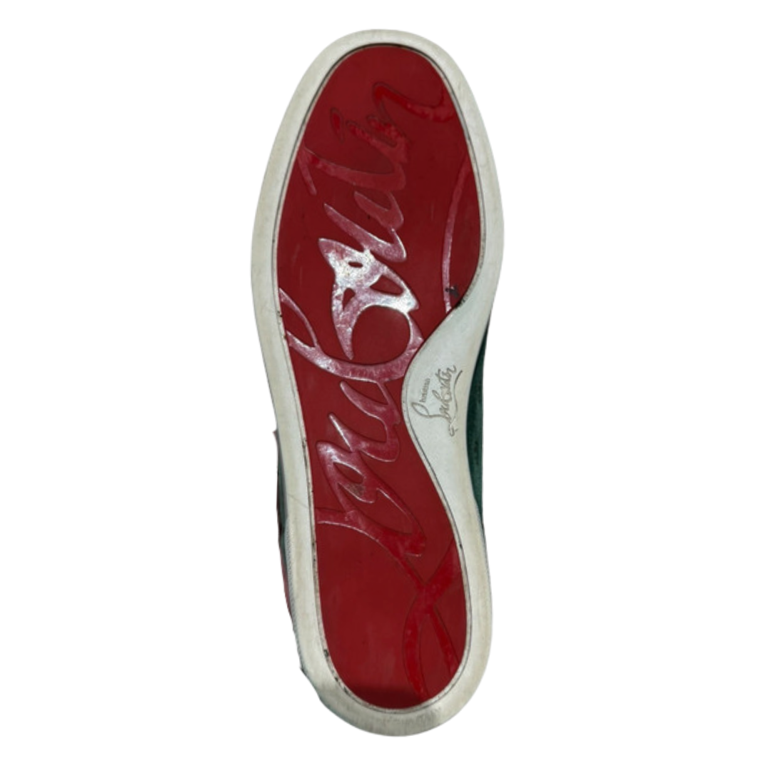 Christian Louboutin Louis Junior Spike Sneakers (Green)