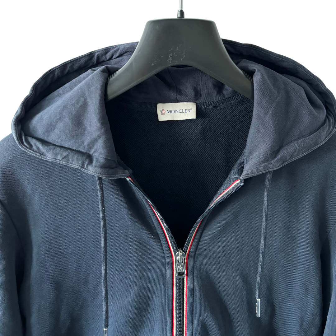 Moncler Maglia Zip-Up Sweatshirt (Navy)