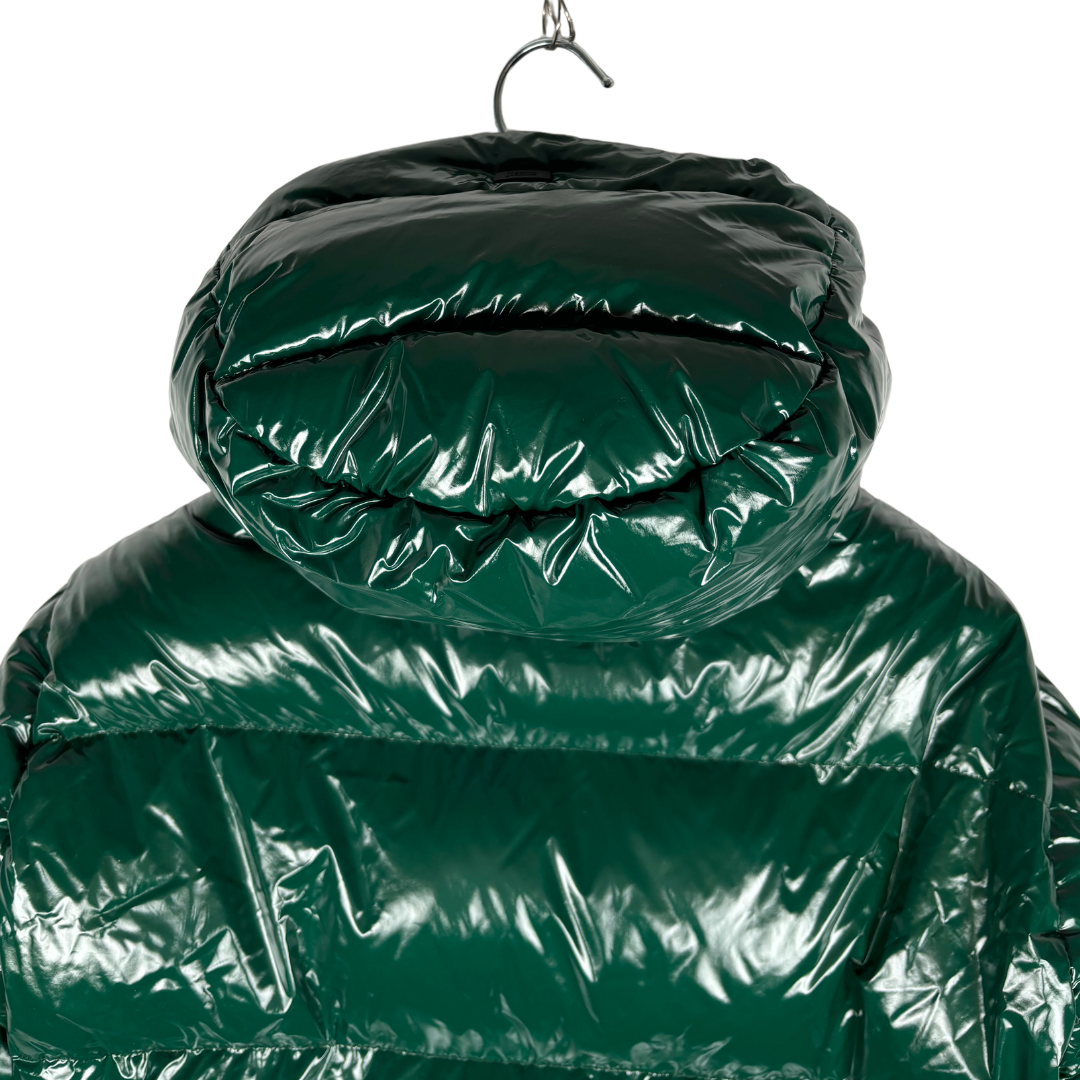 Herno Glossy Logo Puffer Jacket (Dark Green) (New)