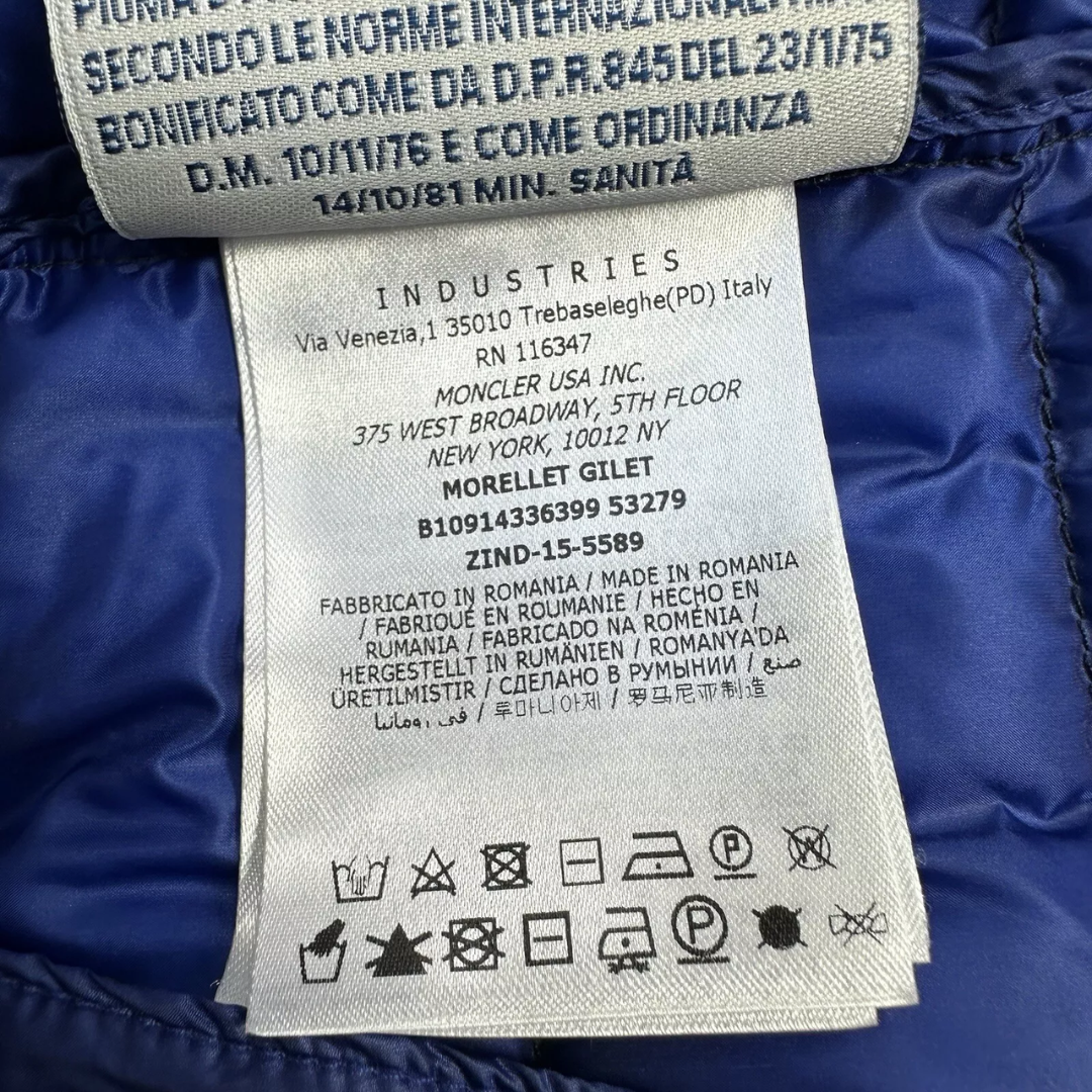 Moncler Morellet Gilet Down Vest (Navy)