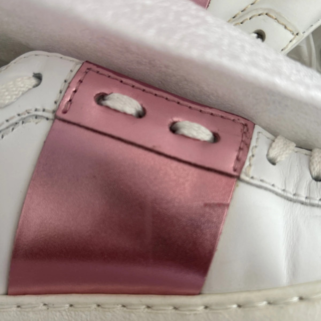 Valentino Garavani Open Sneakers (White Pink) (Womens)