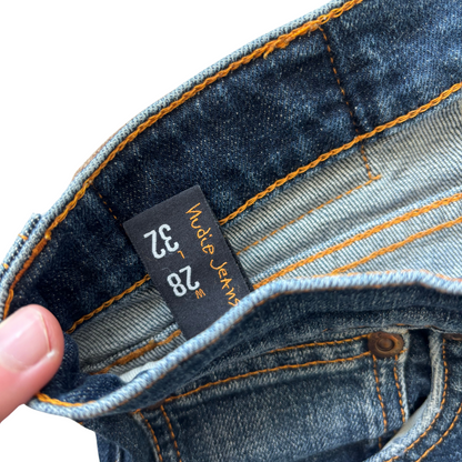 Nudie Tight Long John Slim Fit Jeans (Navy)