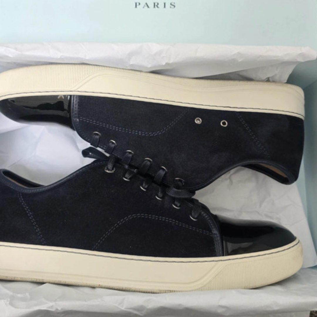 Lanvin Cap Toe Sneakers (Navy)