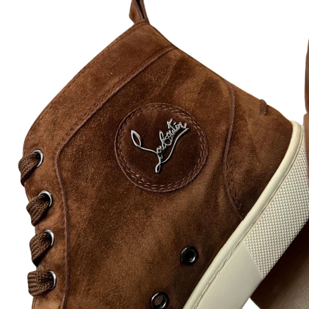 Christian Louboutin Louis Spike High Top Sneakers (Brown)