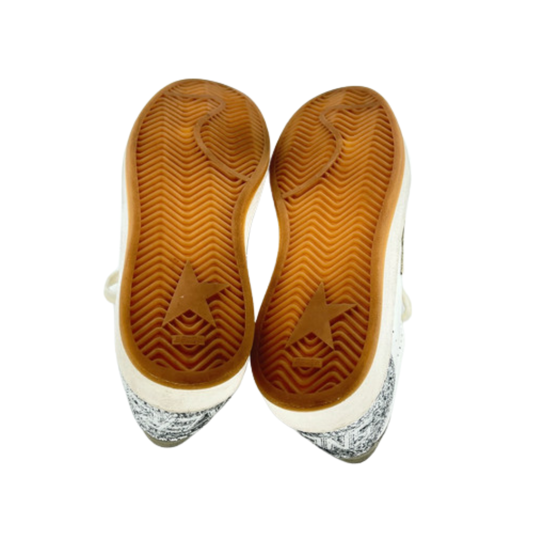 Golden Goose Ballstar Sneakers (White Silver) Womens)