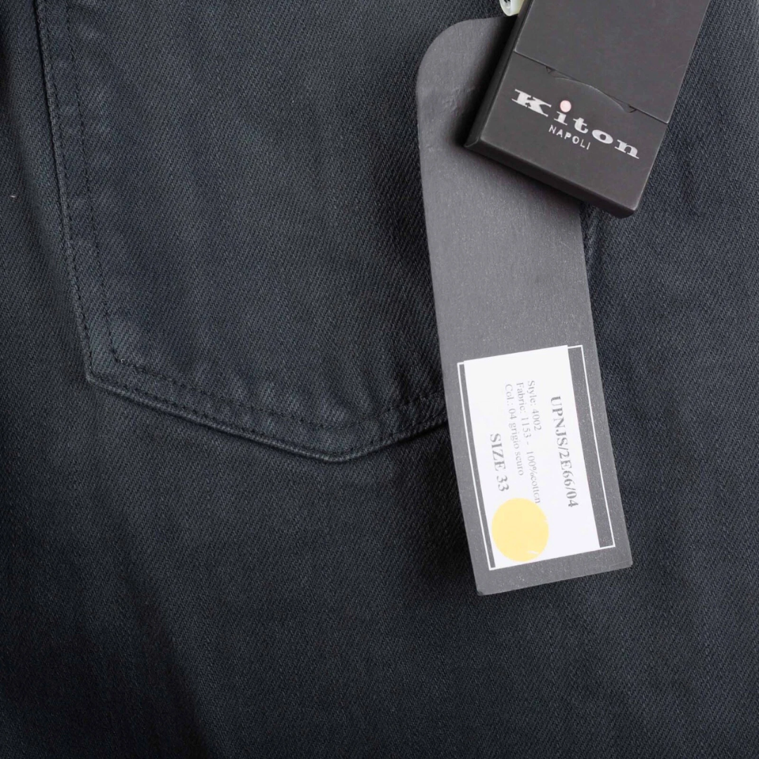 Kiton Napoli Slim Fit Jeans (Charcoal Grey) (New)
