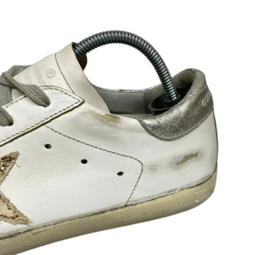 Golden Goose Superstar Sneakers (White Gold) (Women's)