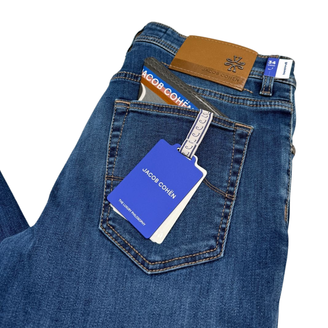 Jacob Cohën Nick Slim Fit Jeans (Navy) (New)