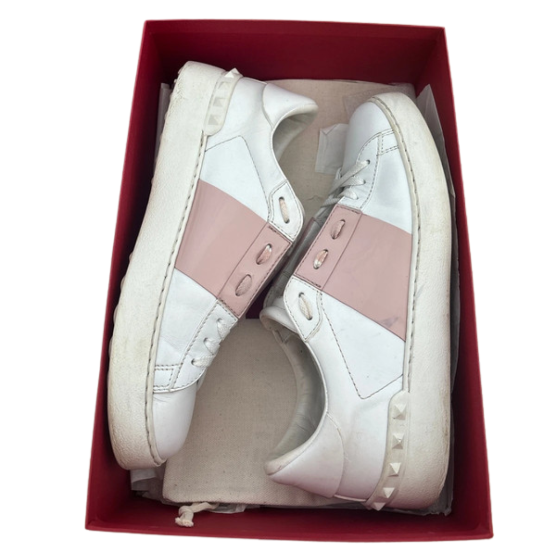 Valentino Garavani Open Sneakers (Patent Pink) (Womens)