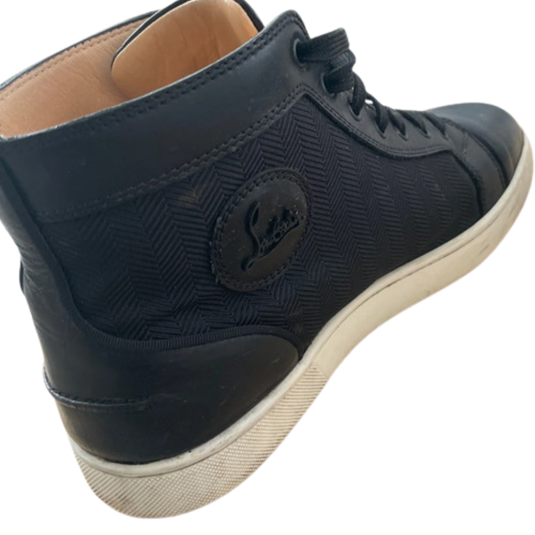 Christian Louboutin Louis Orlato High Top Sneakers (Black)