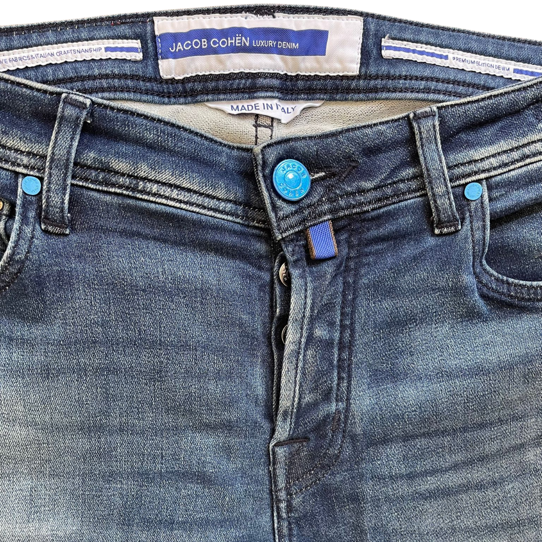 Jacob Cohën Nick Slim Fit Jeans (Navy Blue)