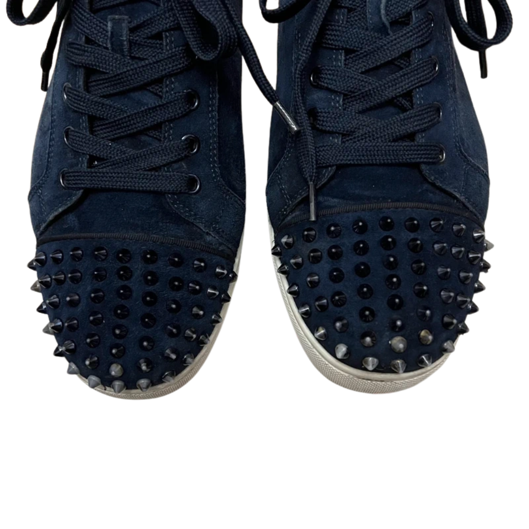Christian Louboutin Louis Junior Spike Sneakers (Navy)