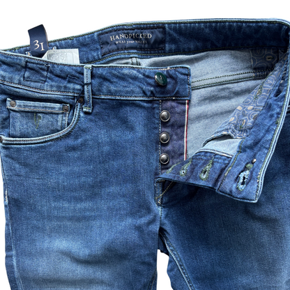 Handpicked Orvieto Slim Fit Jeans (Navy Blue) (New)