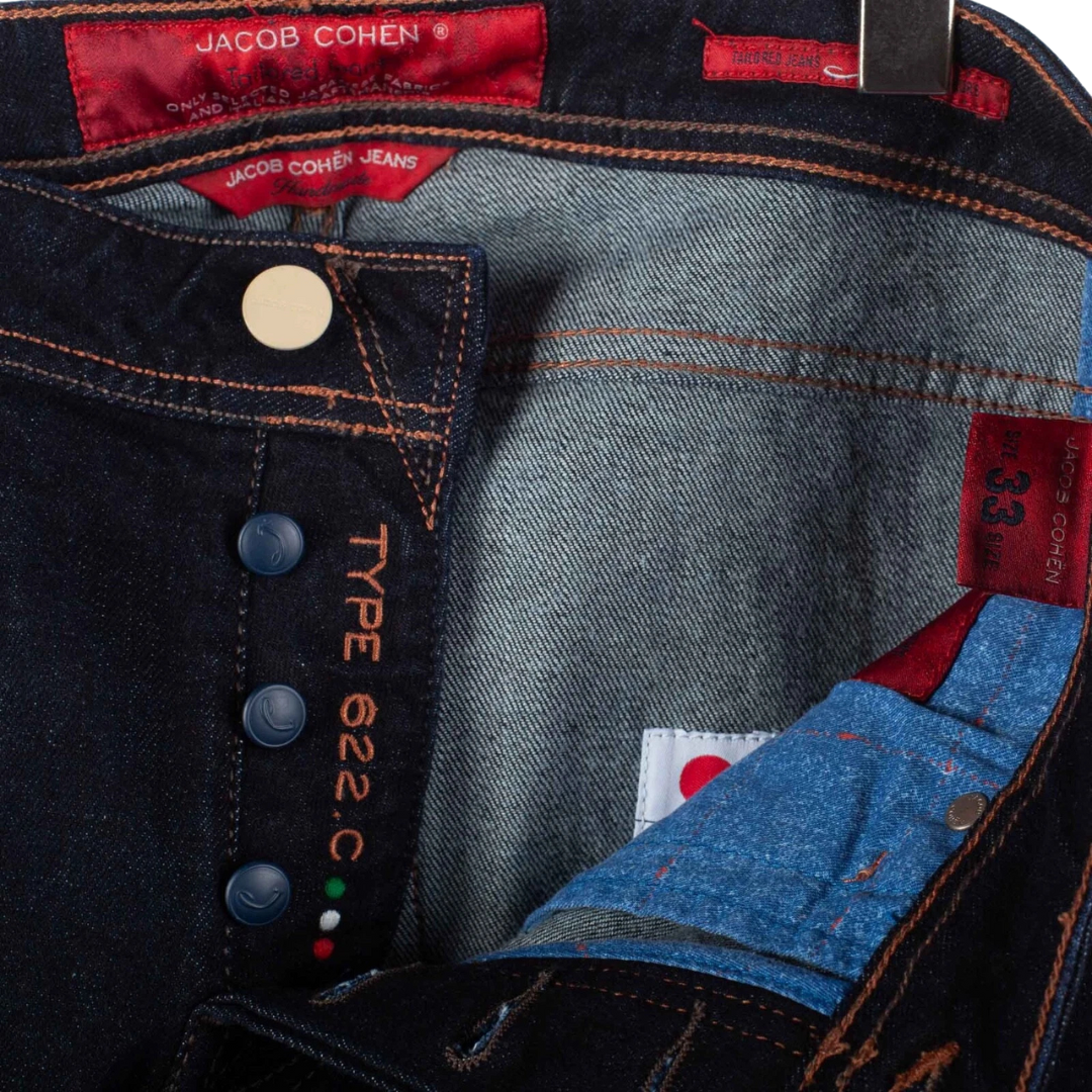 Jacob Cohën 622 Slim Fit Jeans (Navy) (New)