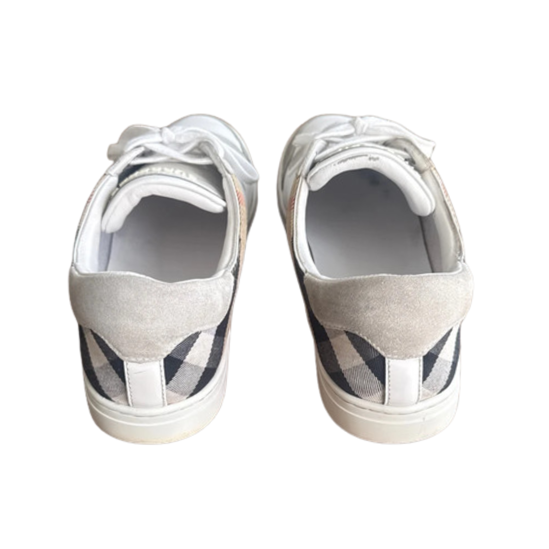 Burberry Checkered Low Sneakers (White)