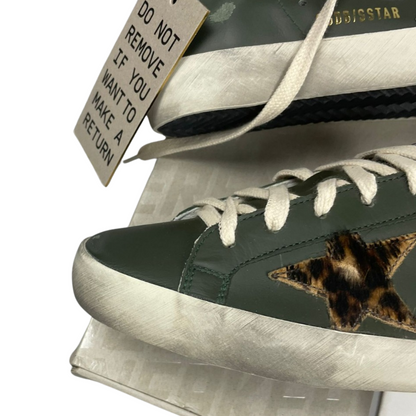 Golden Goose Superstar Sneakers (Dark Green) (New) (Womens)