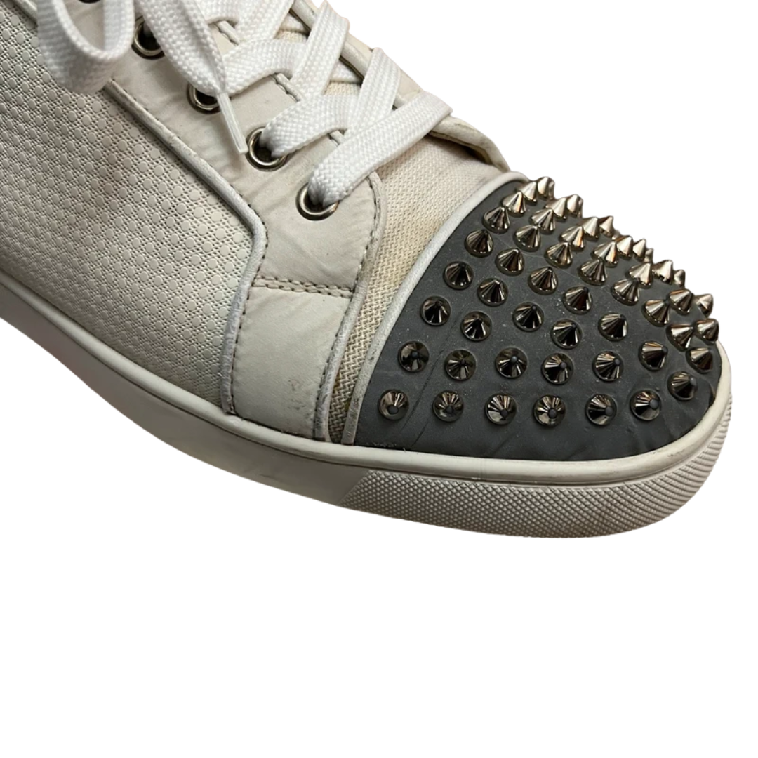 Christian Louboutin Louis Junior Spike Sneakers (White)