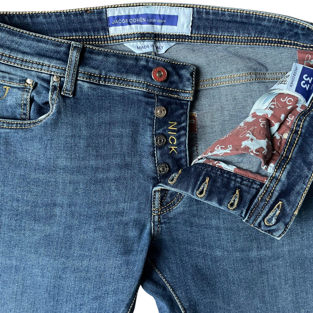 Jacob Cohën Nick Slim Fit Jeans (Navy)