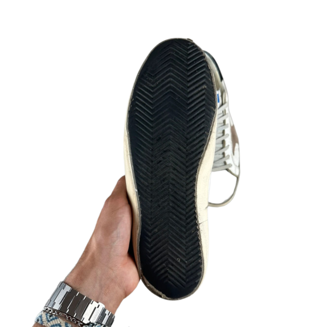 Golden Goose Superstar Sneakers (White Black) (Womens)