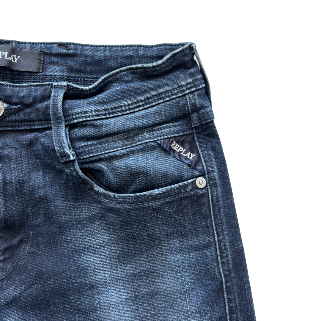 Replay Anbass Slim Fit Jeans (Navy)