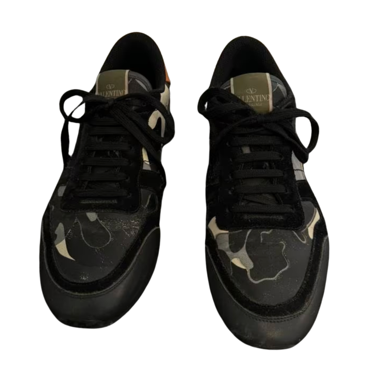 Valentino Camoflage Rockrunner Sneakers (Blue &amp; Orange)