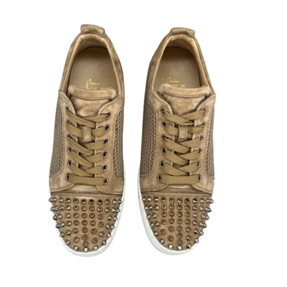 Christian Louboutin Louis Junior Spike Sneakers (Beige)