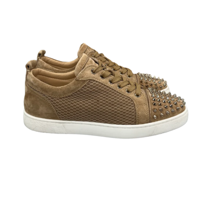 Christian Louboutin Louis Junior Spike Sneakers (Beige)