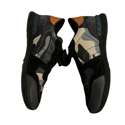 Valentino Camoflage Rockrunner Sneakers (Blue &amp; Orange)