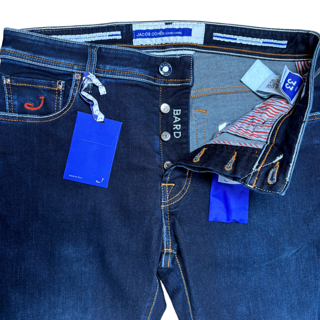 Jacob Cohën Bard Slim Fit Jeans (Navy) (New)