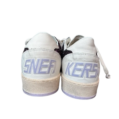 Golden Goose Ballstar Sneakers (Purple Glitter) (New) (Womens)