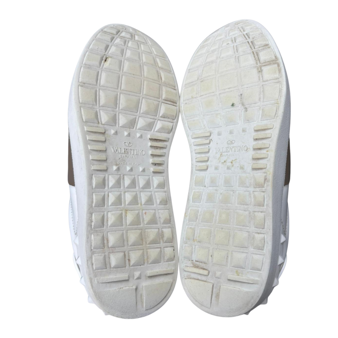 Valentino Garavani Open Sneakers (White Brown)