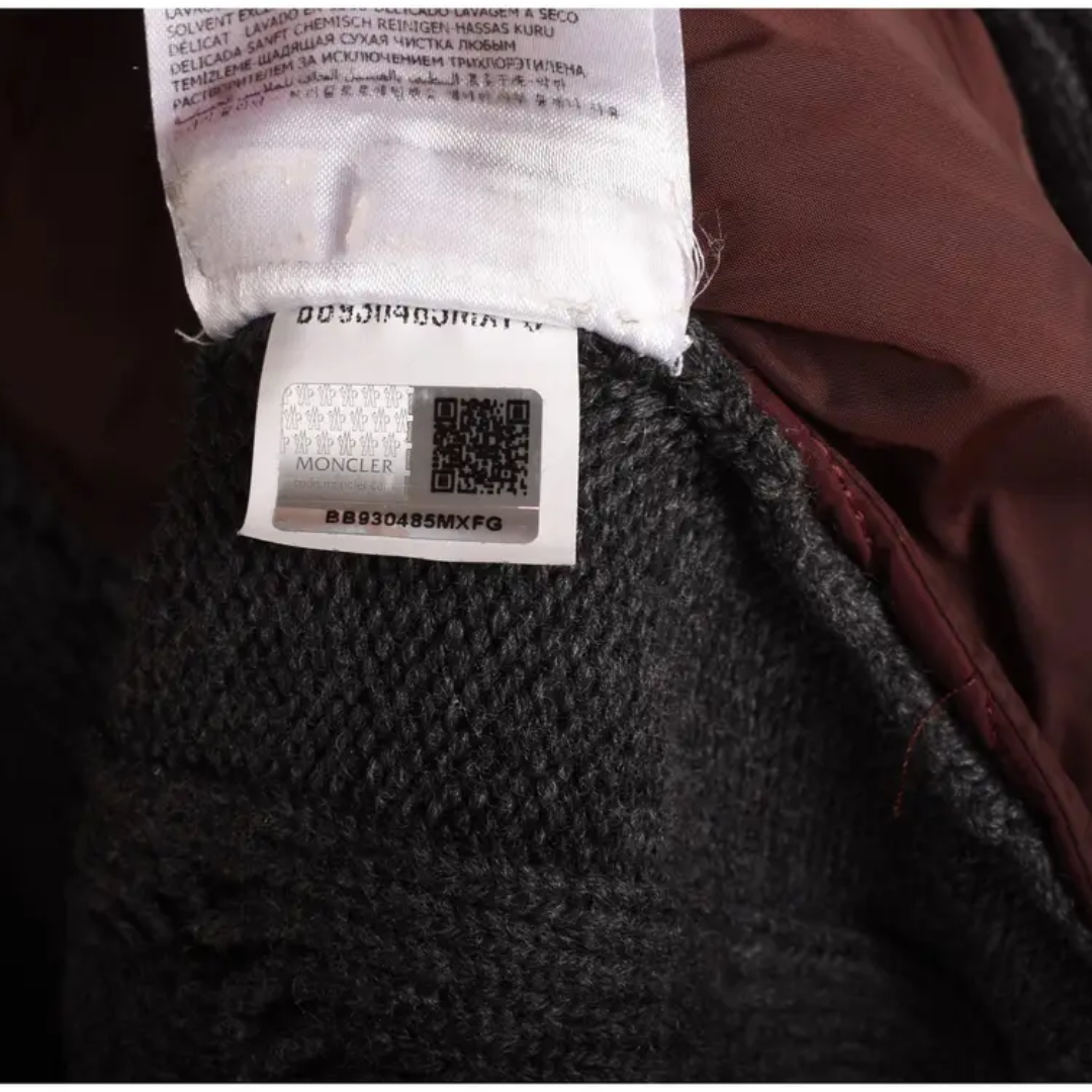 Moncler Maglione Tricot Cardigan Jacket (Burgundy Gray)