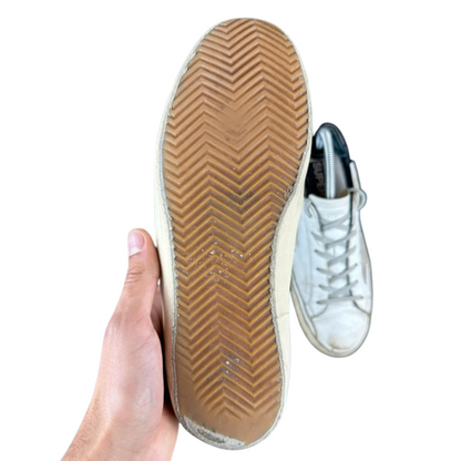 Golden Goose Superstar Sneakers (White &amp; Orange) (New)