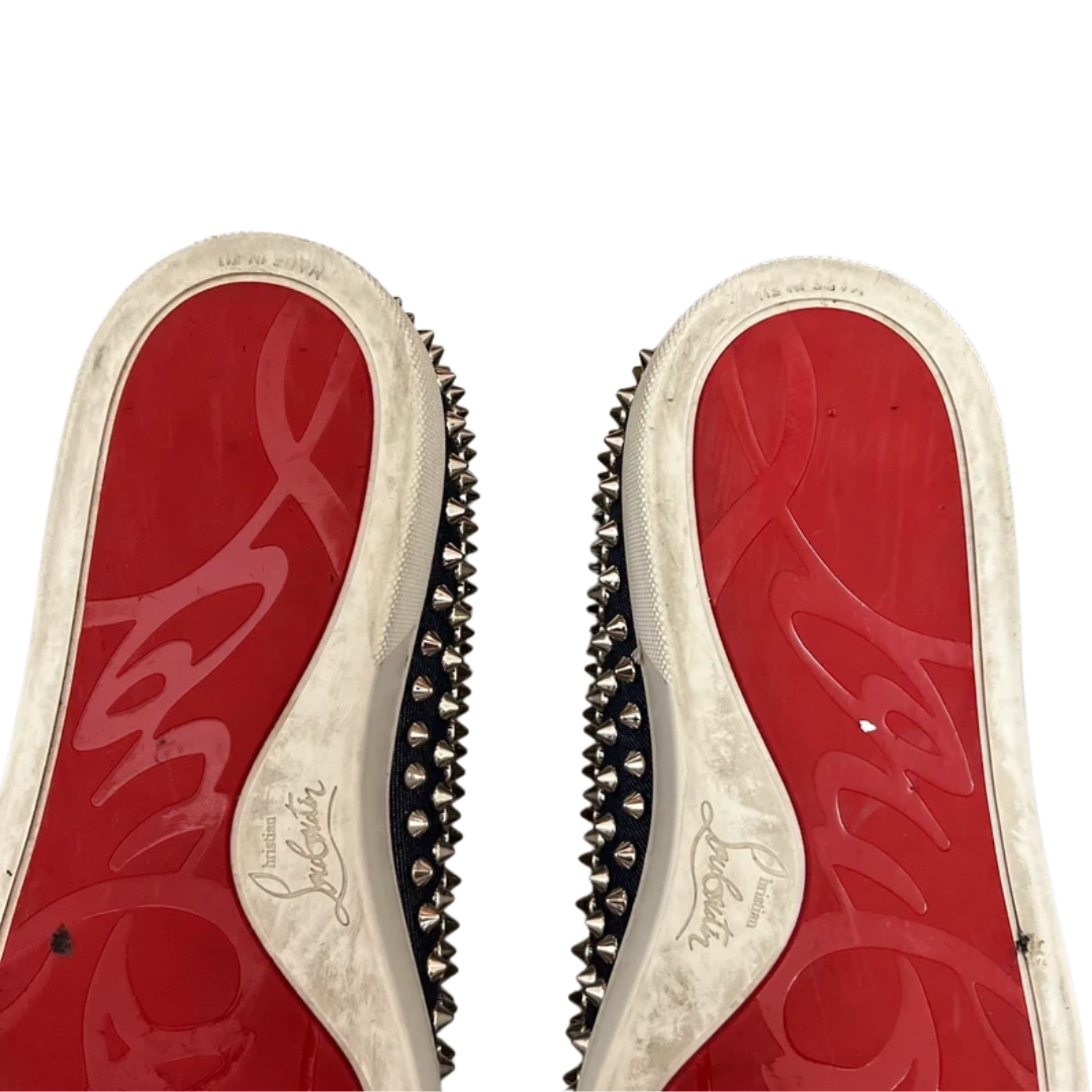 Christian Louboutin Louis Spike Loafer Sneakers (Navy Denim)