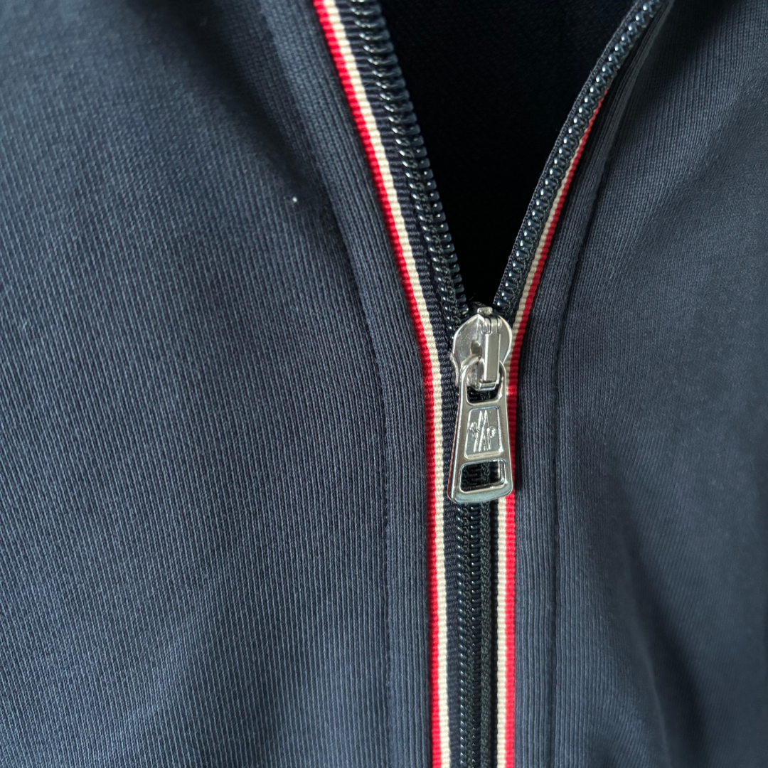 Moncler Maglia Zip-Up Sweatshirt (Navy)