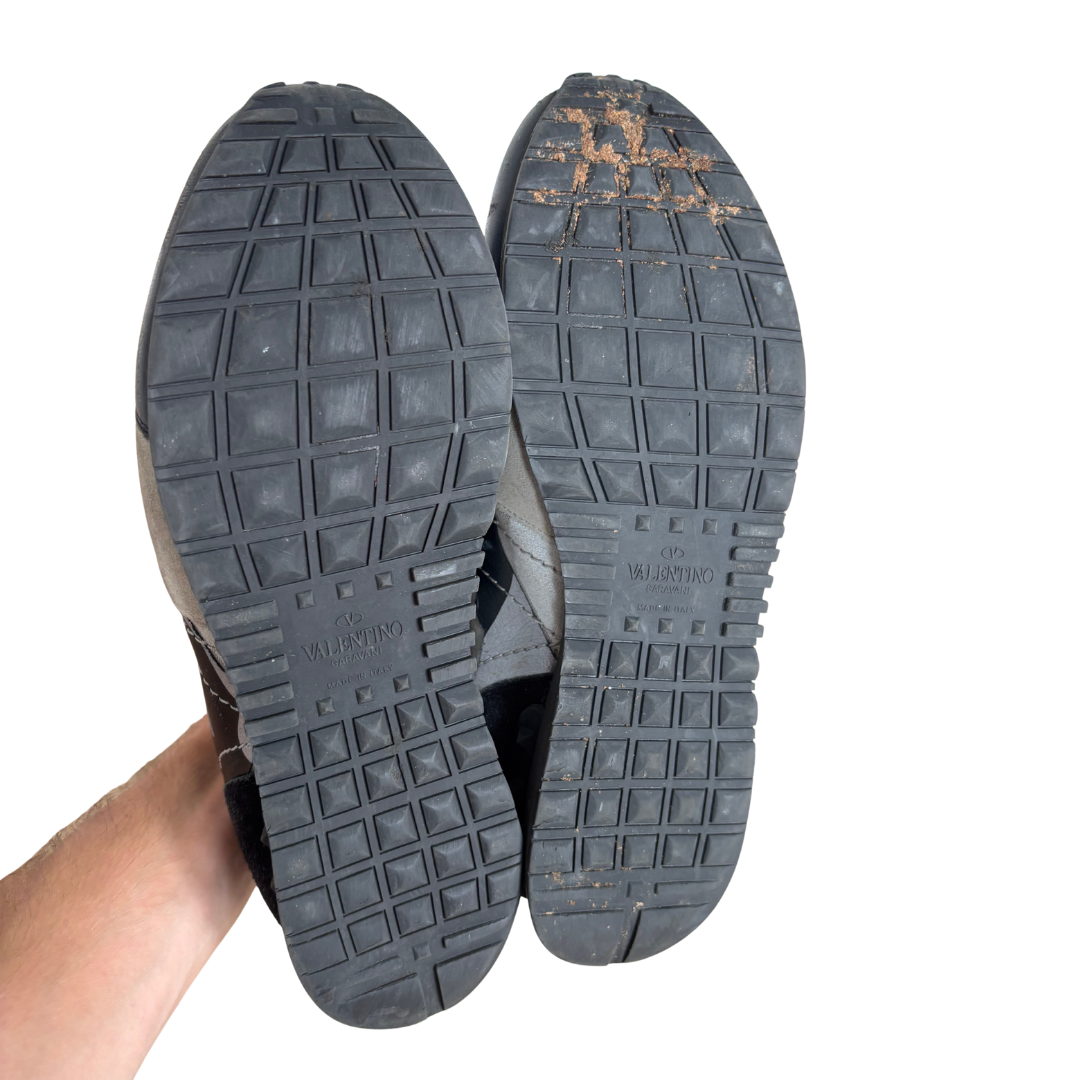 Valentino Garavani Rockrunner Sneakers (Dark Grey)