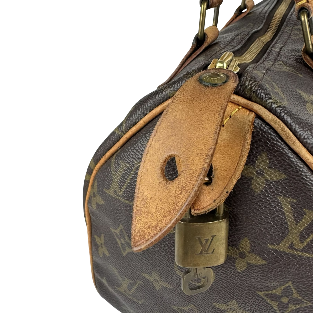 Louis Vuitton Speedy 25 Monogram Handbag (Brown) (Vintage)